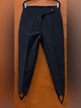 Vintage Obermeyer women’s 14 L black stirrup leg ski winter wool blend pants